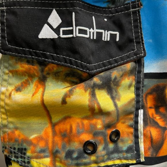 Clothin Board Shorts 36 Waist Surf Print - Picture 6 of 7